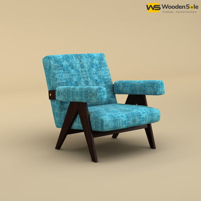 Capri Lounge Chair (Cotton, Teal Blue)