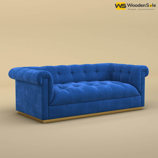 Morrison 3 Seater Fabric Sofa (Velvet, Royal Blue)