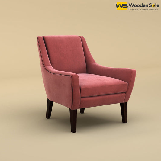 Oscar Lounge Chair (Velvet, Pink)