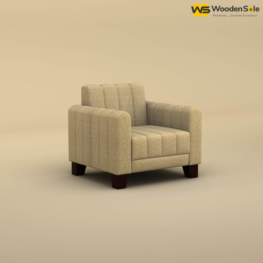 Furo 1 Seater Fabric Sofa (Cotton, Faux Cream)