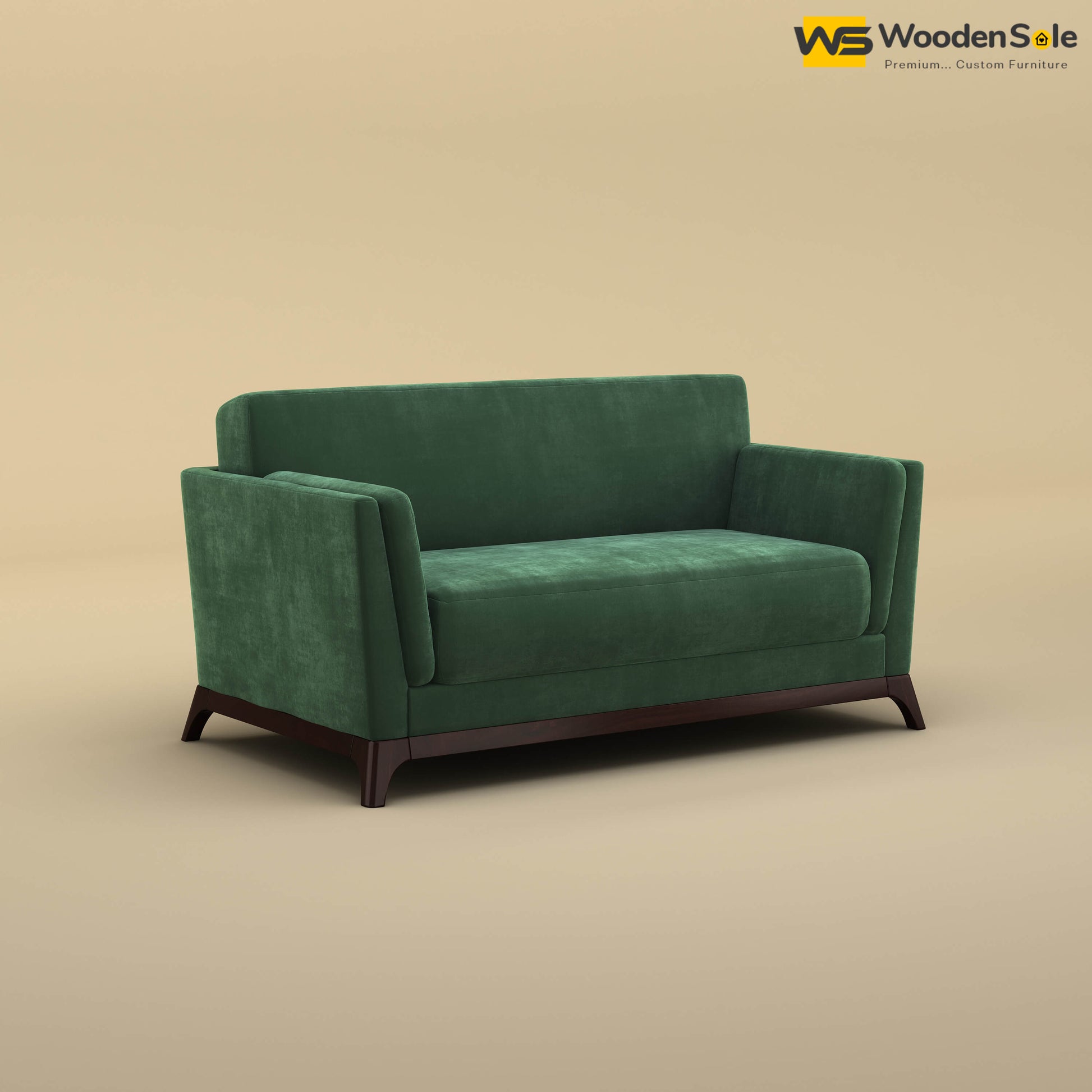 Bruno 2 Seater Sofa (Velvet, Forest Green)
