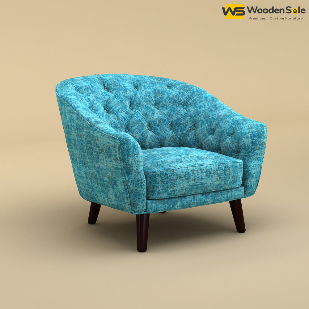 Verona Lounge Chair (Cotton, Teal Blue)