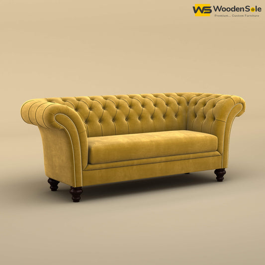 Rolex Loveseat (Velvet, Mustard Yellow)