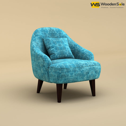 Opera Lounge Chair (Cotton, Teal Blue)