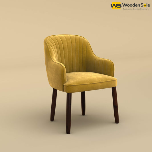 Madrid Dining Chair (Velvet, Mustard Yellow)