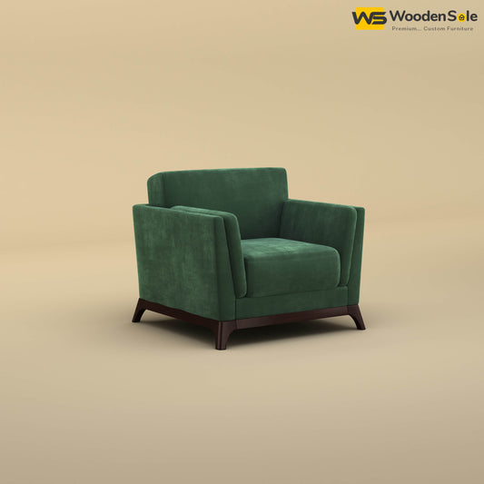Bruno 1 Seater Sofa (Velvet, Forest Green)