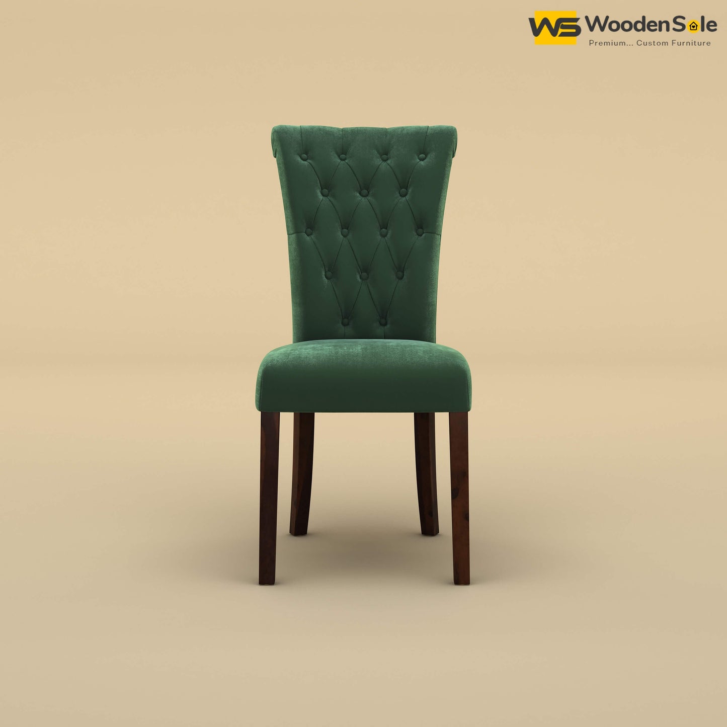 Kia Dining Chair (Velvet, Forest Green)