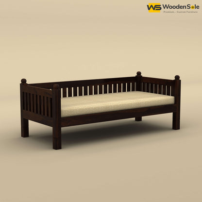 Dina Divan With Mattress (Walnut Finish)
