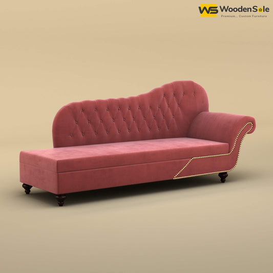 Royal Chaise Lounge (Velvet, Pink)