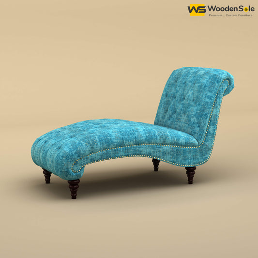 Toronto Chaise Lounge (Cotton, Teal Blue)