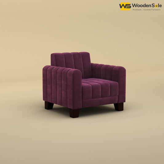 Furo 1 Seater Fabric Sofa (Velvet, Dark Purple)
