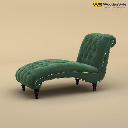 Toronto Chaise Lounge (Velvet, Forest Green)