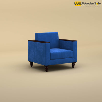 Tivoli 1 Seater Fabric Sofa (Velvet, Royal Blue)