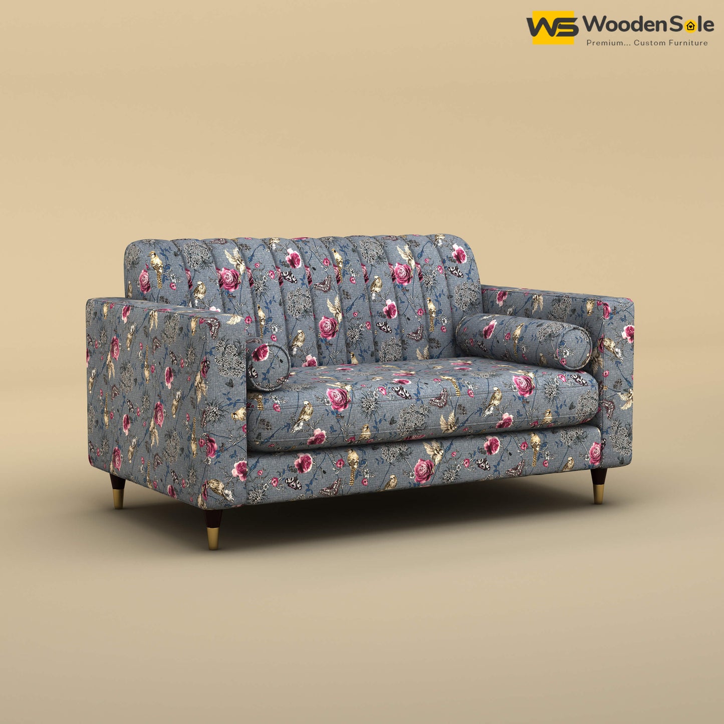Sashwat Loveseat (Cotton, Floral Printed)