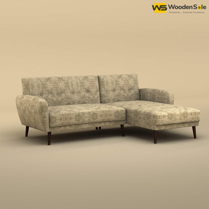 Daisy L Shape Sofa (Cotton, Patchy Cream)