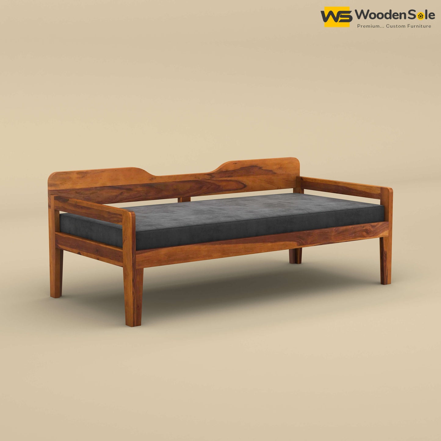 Crown Diwan (Honey Finish, Charcoal Gray)