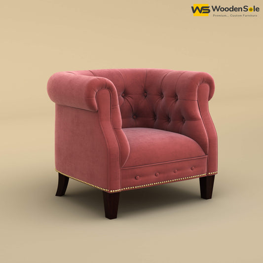 Olivia Wing Chair (Velvet, Pink)