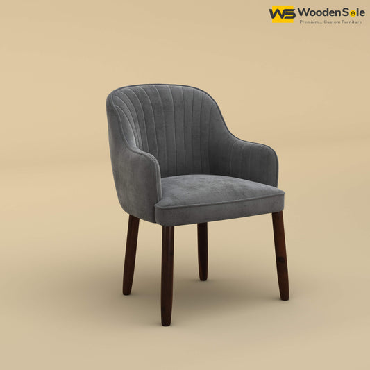 Madrid Dining Chair (Velvet, Charcoal Gray)