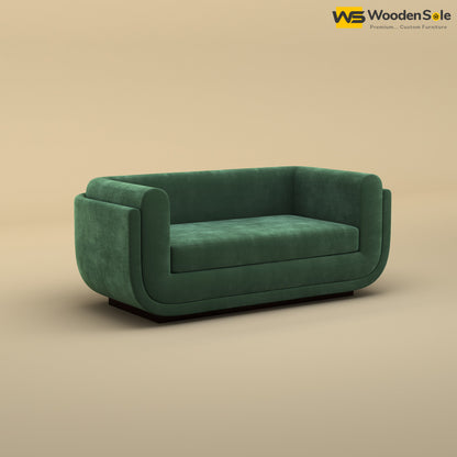 Vedant Two Seater Sofa (Velvet, Forest Green)