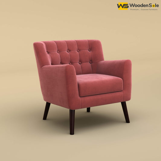Figo Tufted Lounge Chair (Velvet, Pink)
