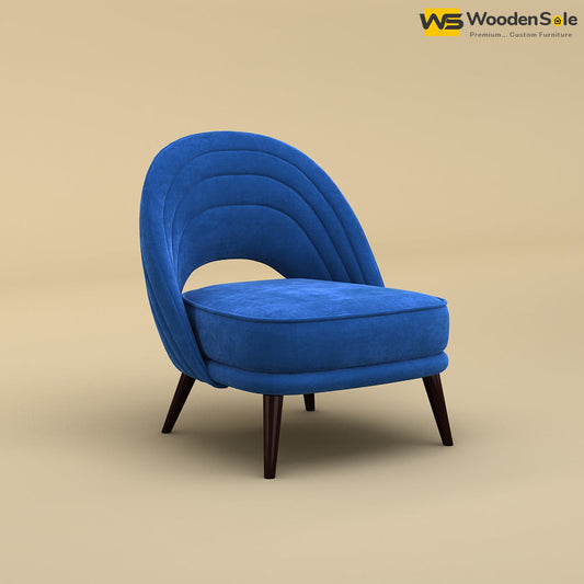 Nyra Lounge Chair (Velvet, Royal Blue)