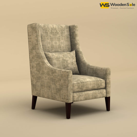Bonito High Back Lounge Chair (Cotton, Patchy Cream)