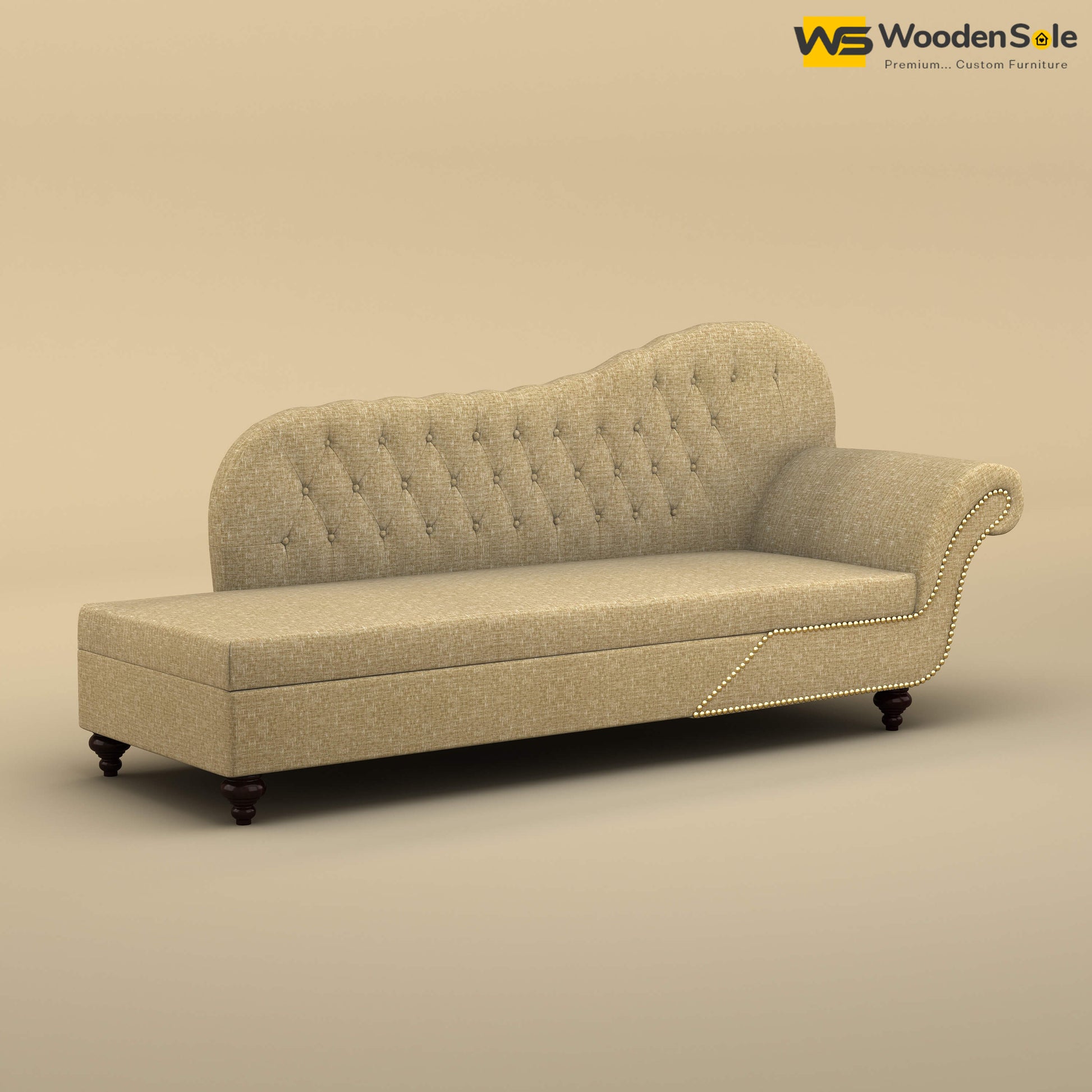 Royal Chaise Lounge (Cotton, Faux Cream)