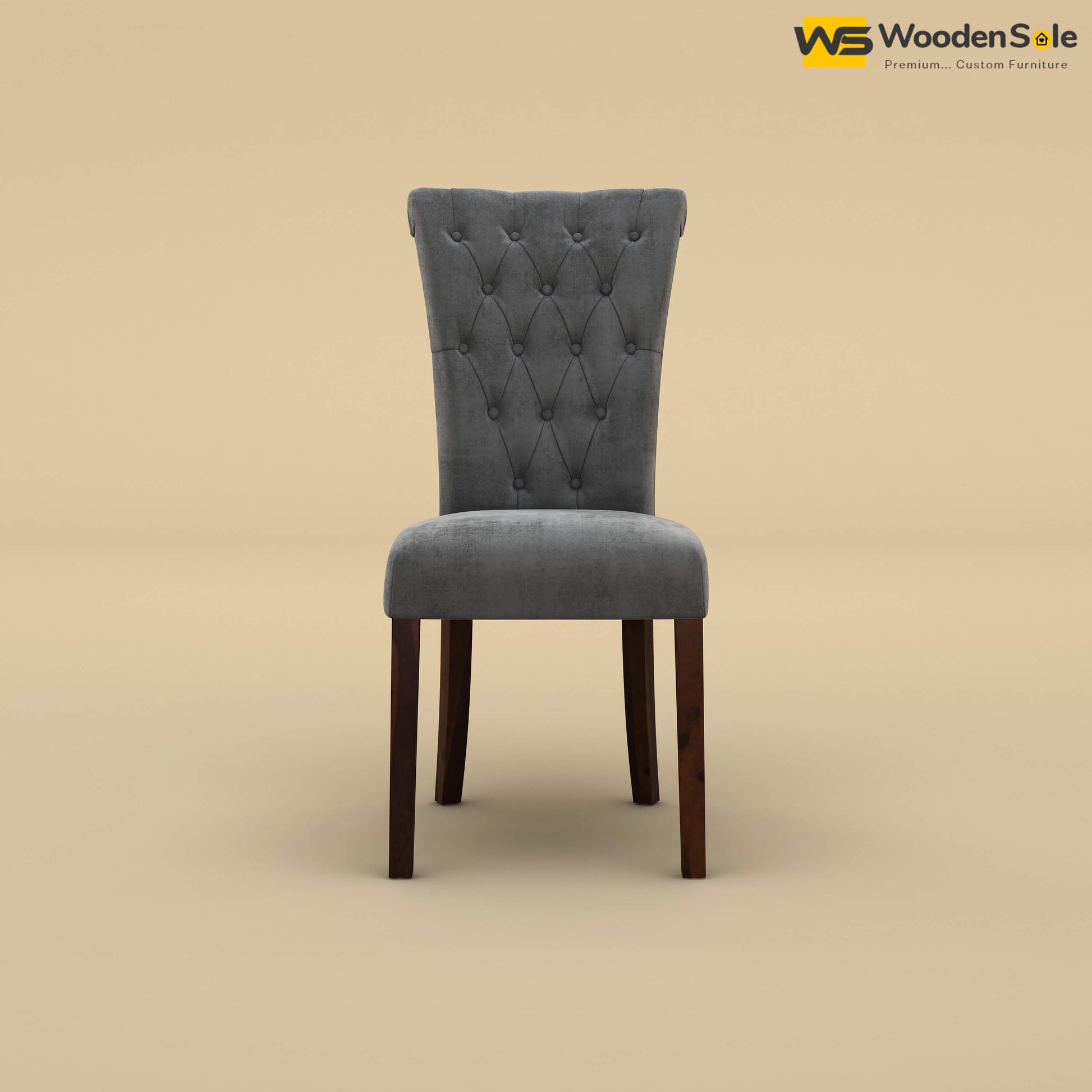 Kia Dining Chair (Velvet, Charcoal Gray)