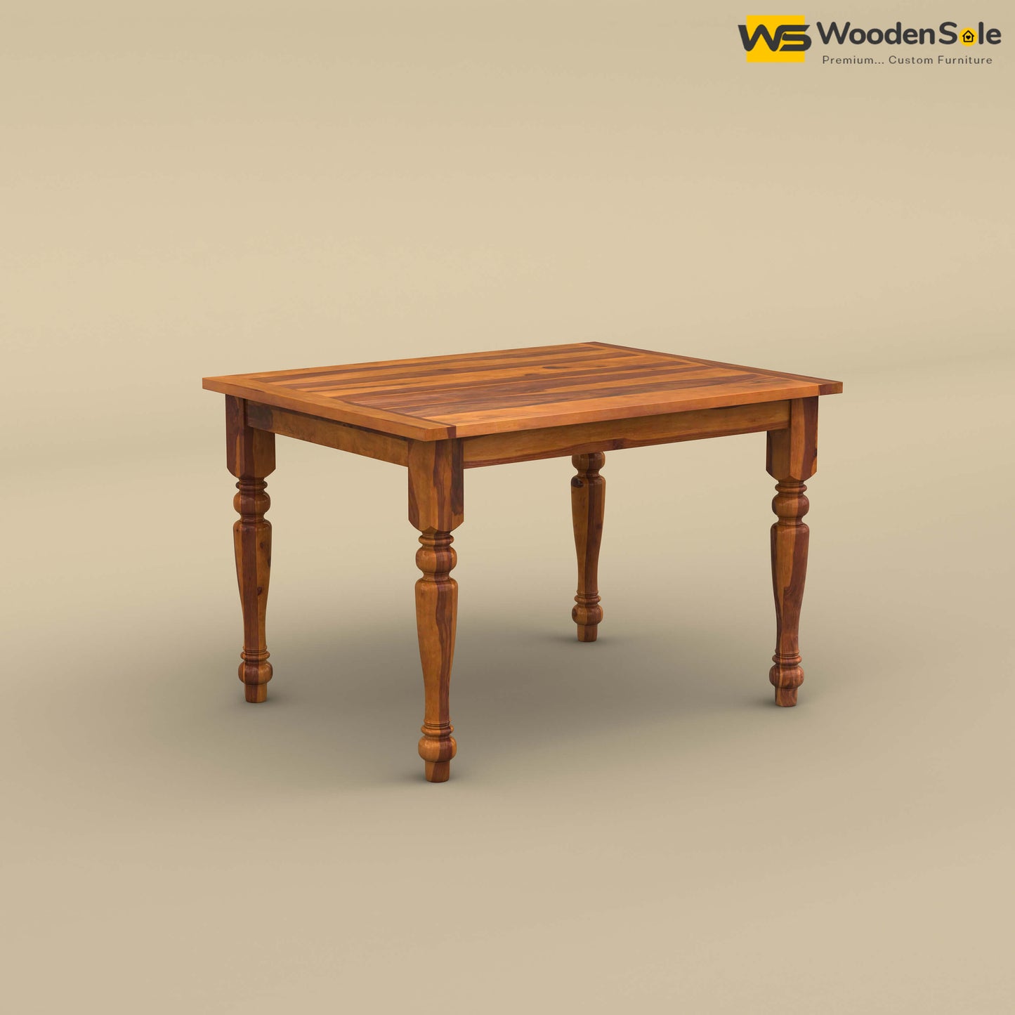 Martha 4 Seater Dining Table (Honey Finish)