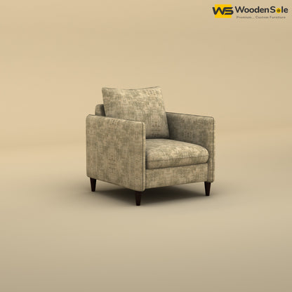 Citron 1 Seater Fabric Sofa (Cotton, Patchy Cream)