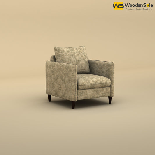 Citron 1 Seater Fabric Sofa (Cotton, Patchy Cream)