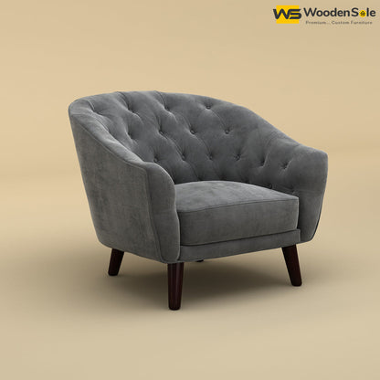 Verona Lounge Chair (Velvet, Charcoal Gray)