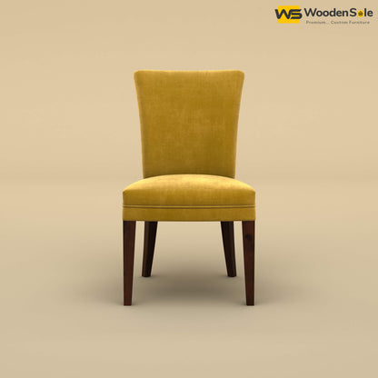 Bently Dining Chair (Velvet, Mustard Yellow)