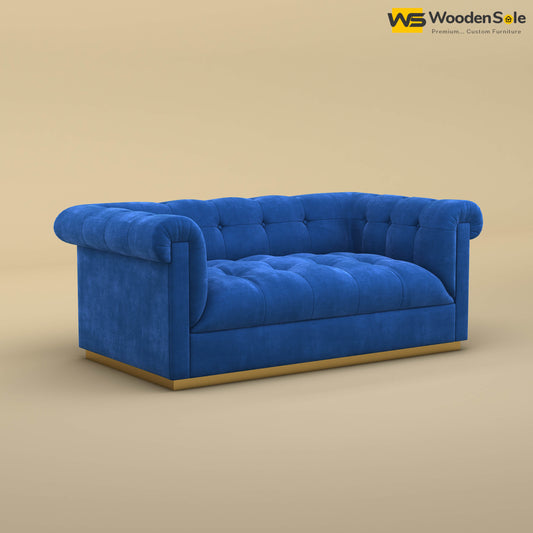 Morrison 2 Seater Fabric Sofa (Velvet, Royal Blue)