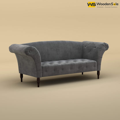 Leo Chaise Lounge (Velvet, Charcoal Gray)