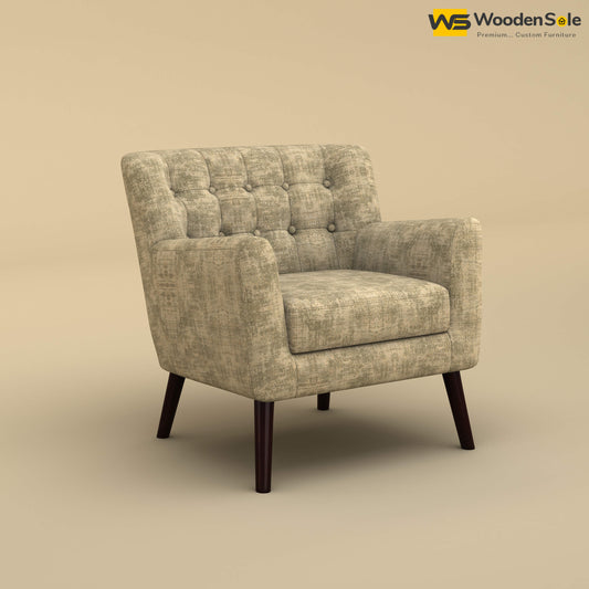 Figo Tufted Lounge Chair (Cotton, Patchy Cream)