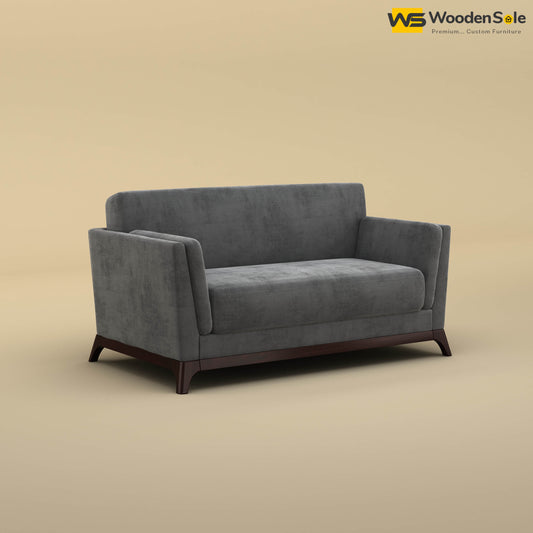 Bruno 2 Seater Sofa (Velvet, Charcoal Gray)