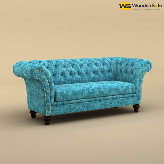 Rolex Loveseat (Cotton, Teal Blue)