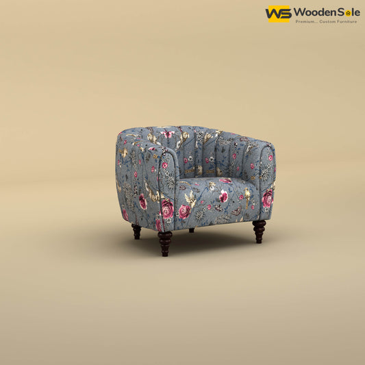 Amaya Single Seater Fabric Sofa (Cotton, Floral Printed)