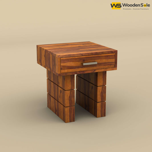 Sandra Bedside Table (Honey Finish)