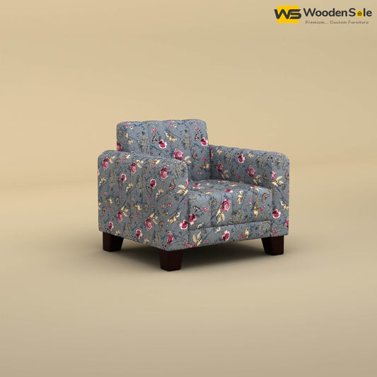 Furo 1 Seater Fabric Sofa (Cotton, Floral Printed)