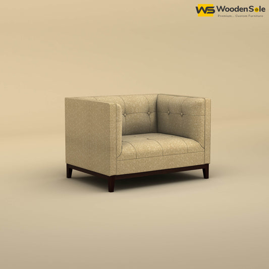 Loren One Seater Fabric Sofa (Cotton, Faux Cream)