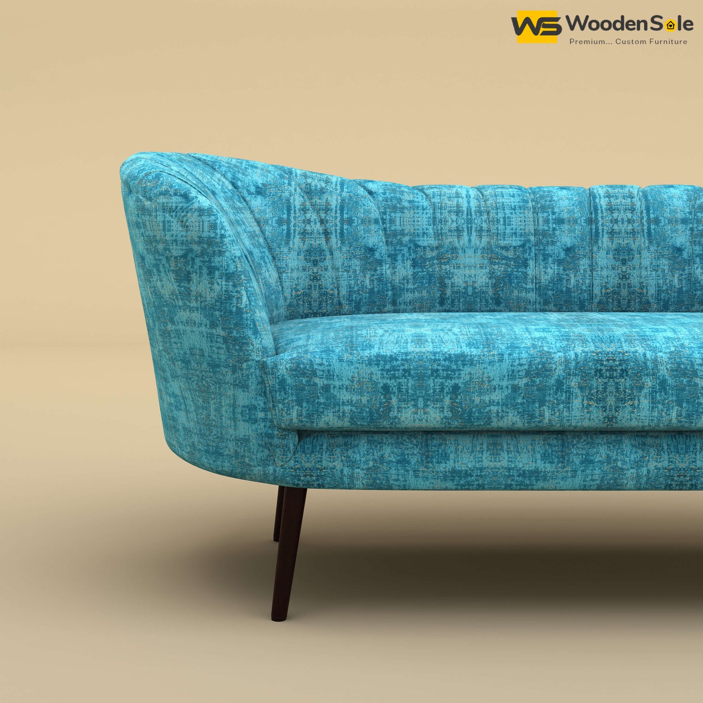 Kiara Chaise Lounge (Cotton, Teal Blue)