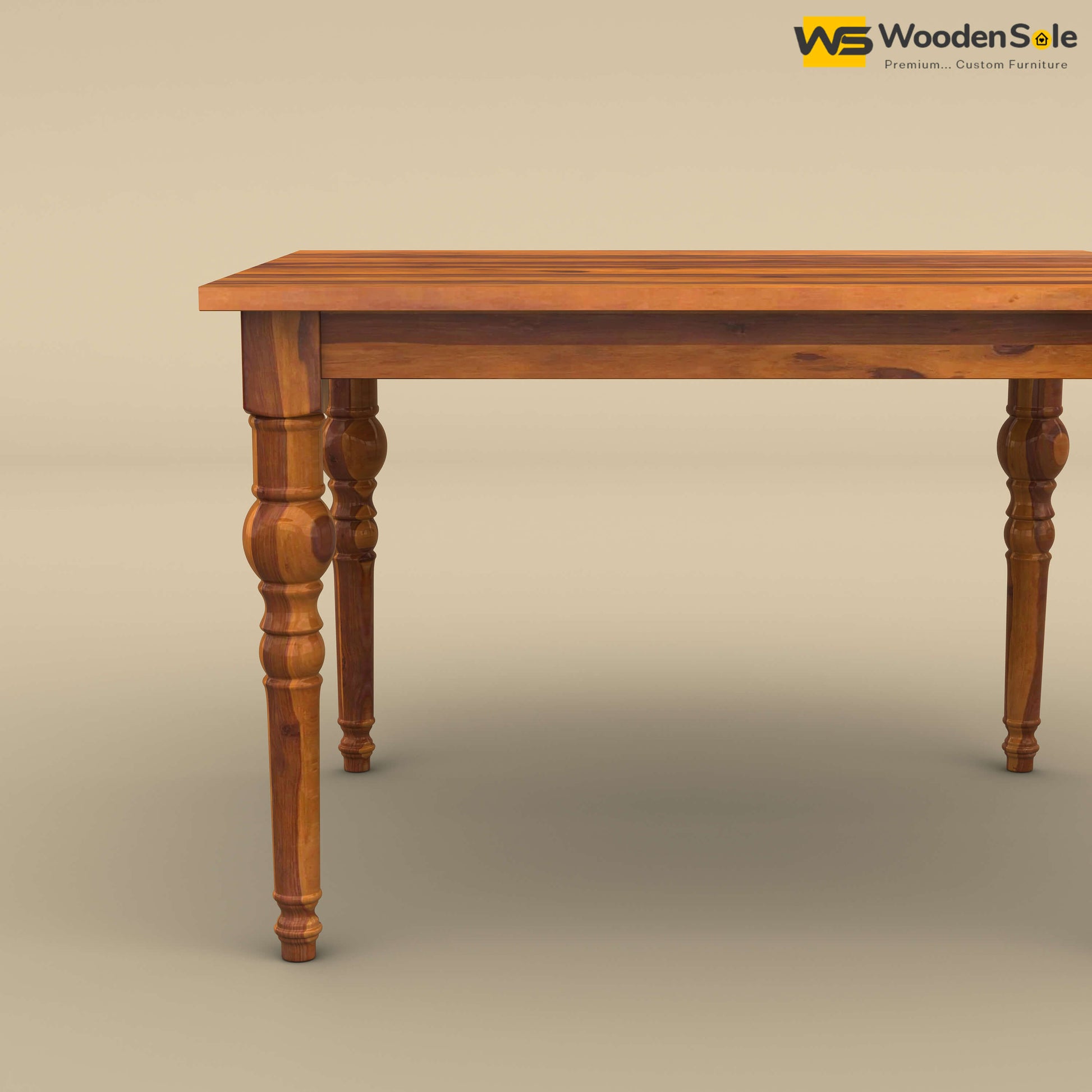 Elliot Dining Table 4 Seater Set (Honey Finish)