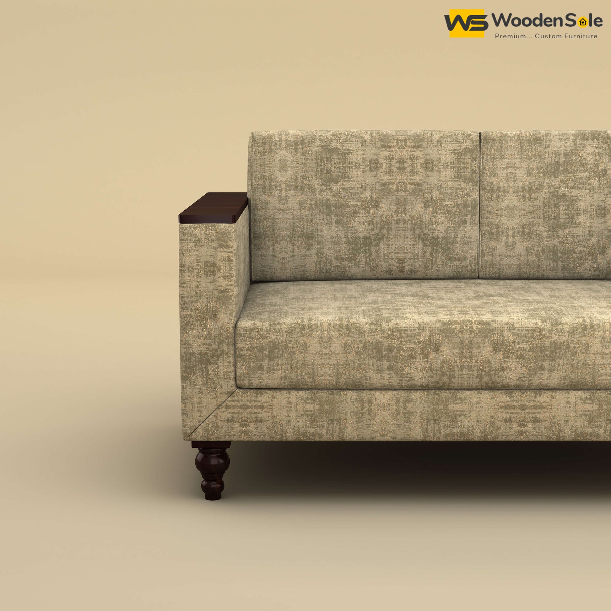 Tivoli 2 Seater Fabric Sofa (Cotton, Patchy Cream)