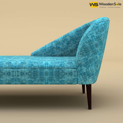Perla Chaise Lounge (Cotton, Teal Blue)