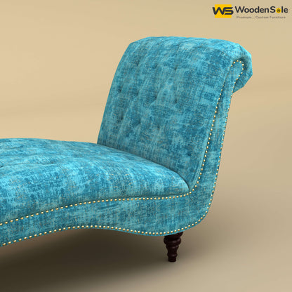 Toronto Chaise Lounge (Cotton, Teal Blue)