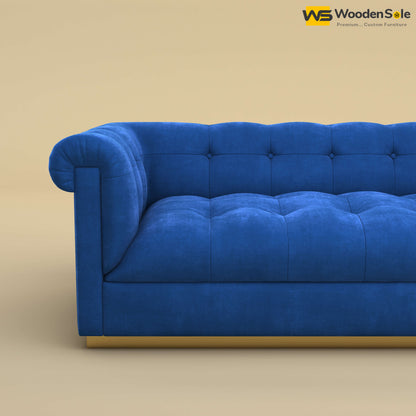 Morrison 3 Seater Fabric Sofa (Velvet, Royal Blue)