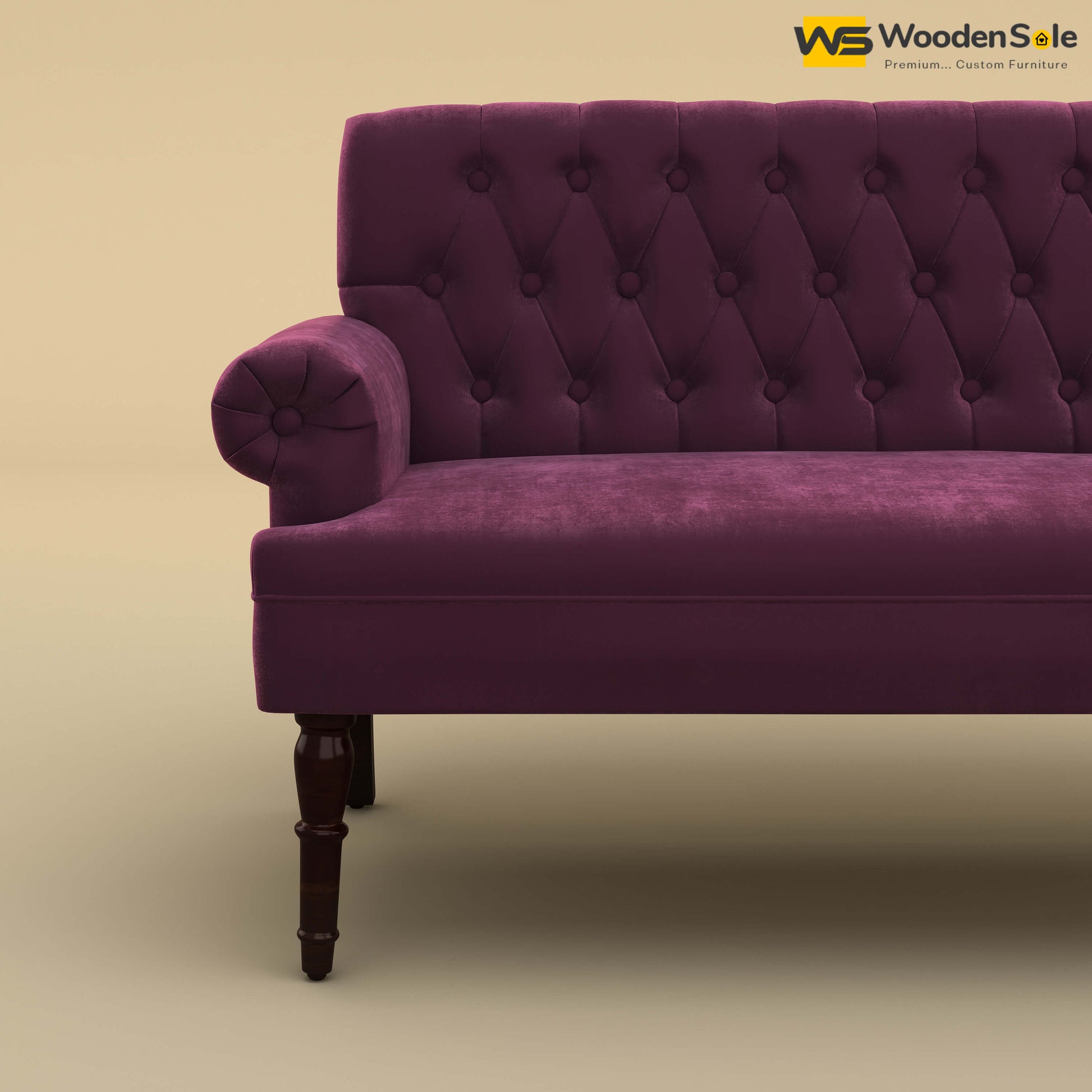 Chetas Love Chair (Velvet, Dark Purple)