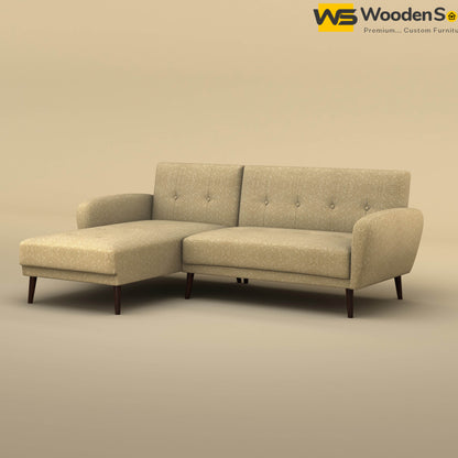 Daisy L Shape Sofa (Cotton, Faux Cream)